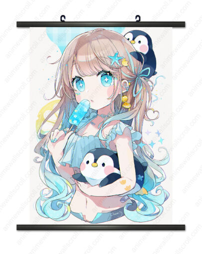 Cute Girl Wall Scroll